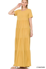 Load image into Gallery viewer, Short Sleeve Tiered Maxi Dress