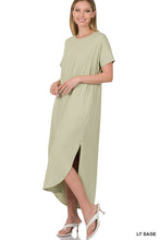 Load image into Gallery viewer, BRUSHED DTY SHORT SLEEVE MAXI DRESS
