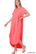 Load image into Gallery viewer, BRUSHED DTY SHORT SLEEVE MAXI DRESS