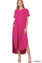 Load image into Gallery viewer, BRUSHED DTY SHORT SLEEVE MAXI DRESS
