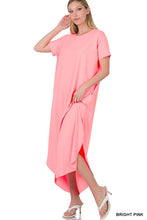 Load image into Gallery viewer, BRUSHED DTY SHORT SLEEVE MAXI DRESS
