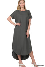 Load image into Gallery viewer, BRUSHED DTY SHORT SLEEVE MAXI DRESS