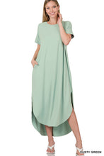 Load image into Gallery viewer, BRUSHED DTY SHORT SLEEVE MAXI DRESS