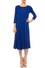 Load image into Gallery viewer, Solid jersey knit a-line dress