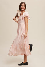 Load image into Gallery viewer, Square Neck Ruffled Short Sleeve Maxi Dress