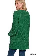 Load image into Gallery viewer, Puff Sleeve Popcorn Cardigan With Pockets
