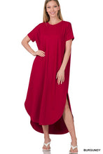 Load image into Gallery viewer, BRUSHED DTY SHORT SLEEVE MAXI DRESS
