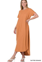 Load image into Gallery viewer, BRUSHED DTY SHORT SLEEVE MAXI DRESS
