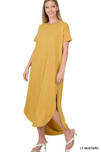 Load image into Gallery viewer, BRUSHED DTY SHORT SLEEVE MAXI DRESS
