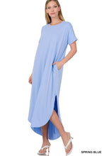 Load image into Gallery viewer, BRUSHED DTY SHORT SLEEVE MAXI DRESS
