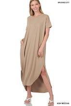 Load image into Gallery viewer, BRUSHED DTY SHORT SLEEVE MAXI DRESS
