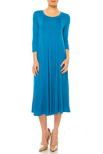 Load image into Gallery viewer, Solid jersey knit a-line dress
