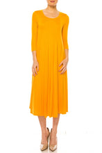 Load image into Gallery viewer, Solid jersey knit a-line dress
