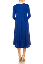 Load image into Gallery viewer, Solid jersey knit a-line dress
