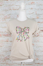 Load image into Gallery viewer, Christmas Bow Lights Holiday Graphic Tee
