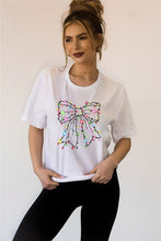 Load image into Gallery viewer, Christmas Bow Lights Holiday Graphic Tee
