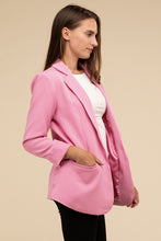 Load image into Gallery viewer, Woven Long Sleeve Open Front Classic Blazer
