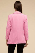 Load image into Gallery viewer, Woven Long Sleeve Open Front Classic Blazer
